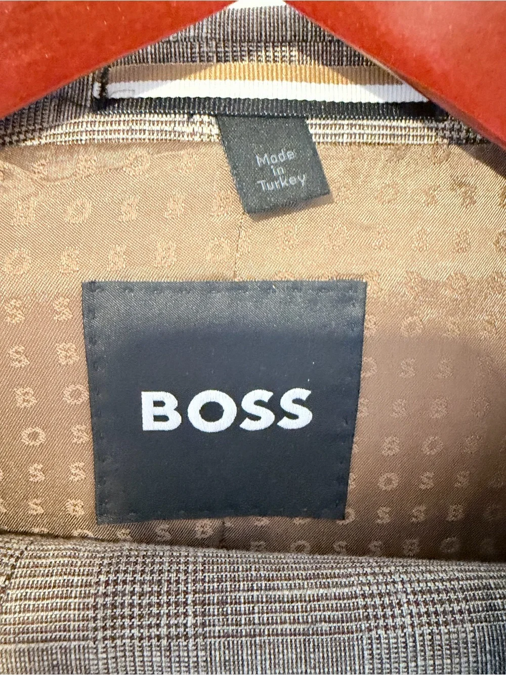 Hugo Boss Gray Glen Plaid Wool Blend Suit 36R 35x38.5 Tailored